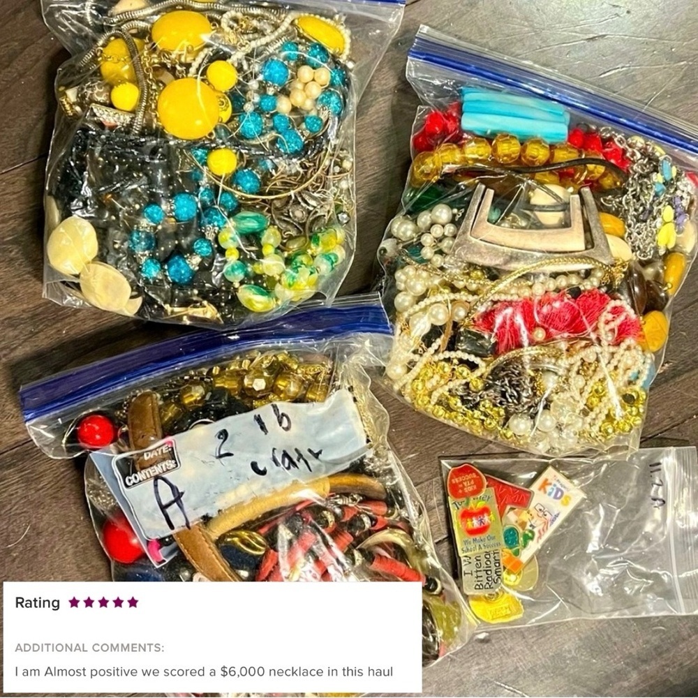 2 Lb  UNSEARCHED MYSTERY JEWELRY LOT~ wearable repurpose DIY crafts junk